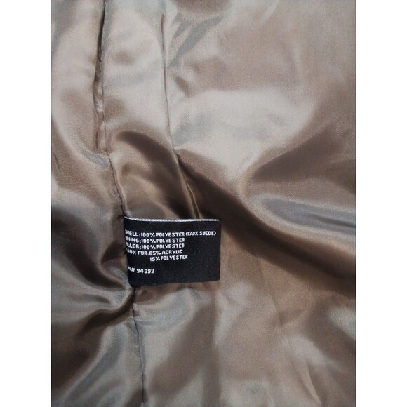 Women's Green Two-piece Set Mock Turtleneck / Vest With Fur Size Large - Picture 16 of 16